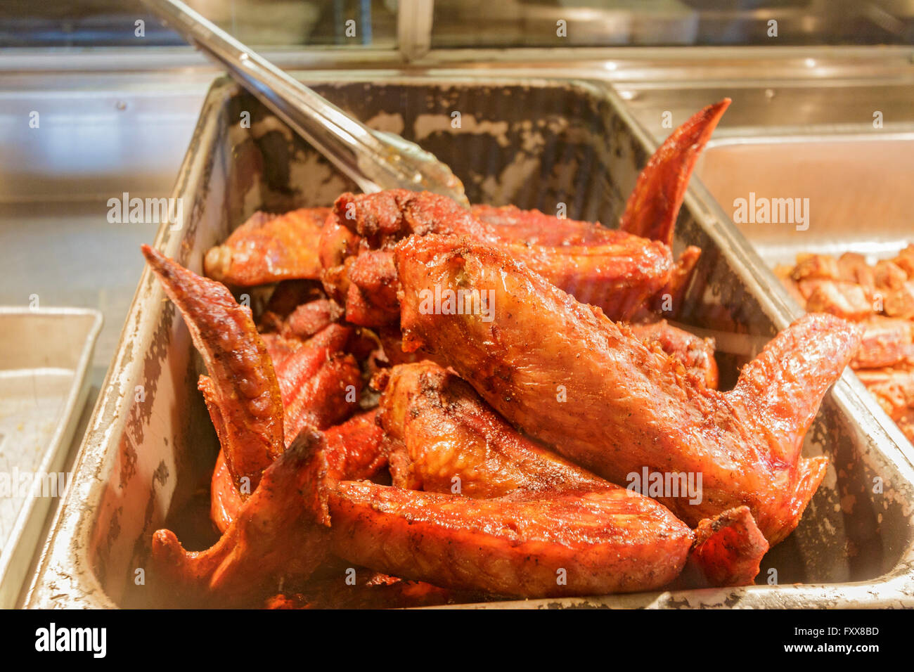 BBQ turkey wings in a southern diner Stock Photo Alamy