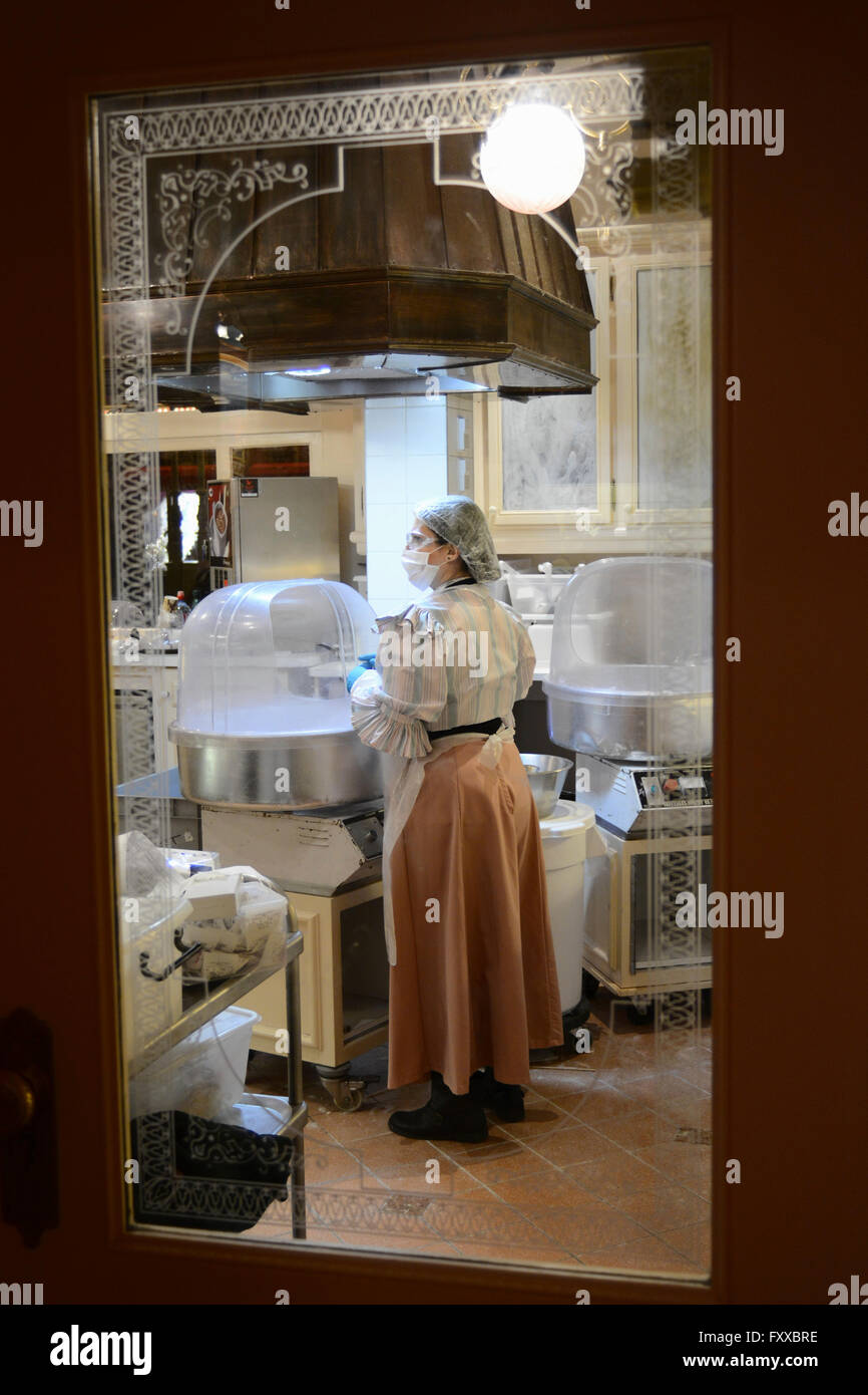 Boardwalk Candy Palace Sweet maker Disneyland Paris France Stock