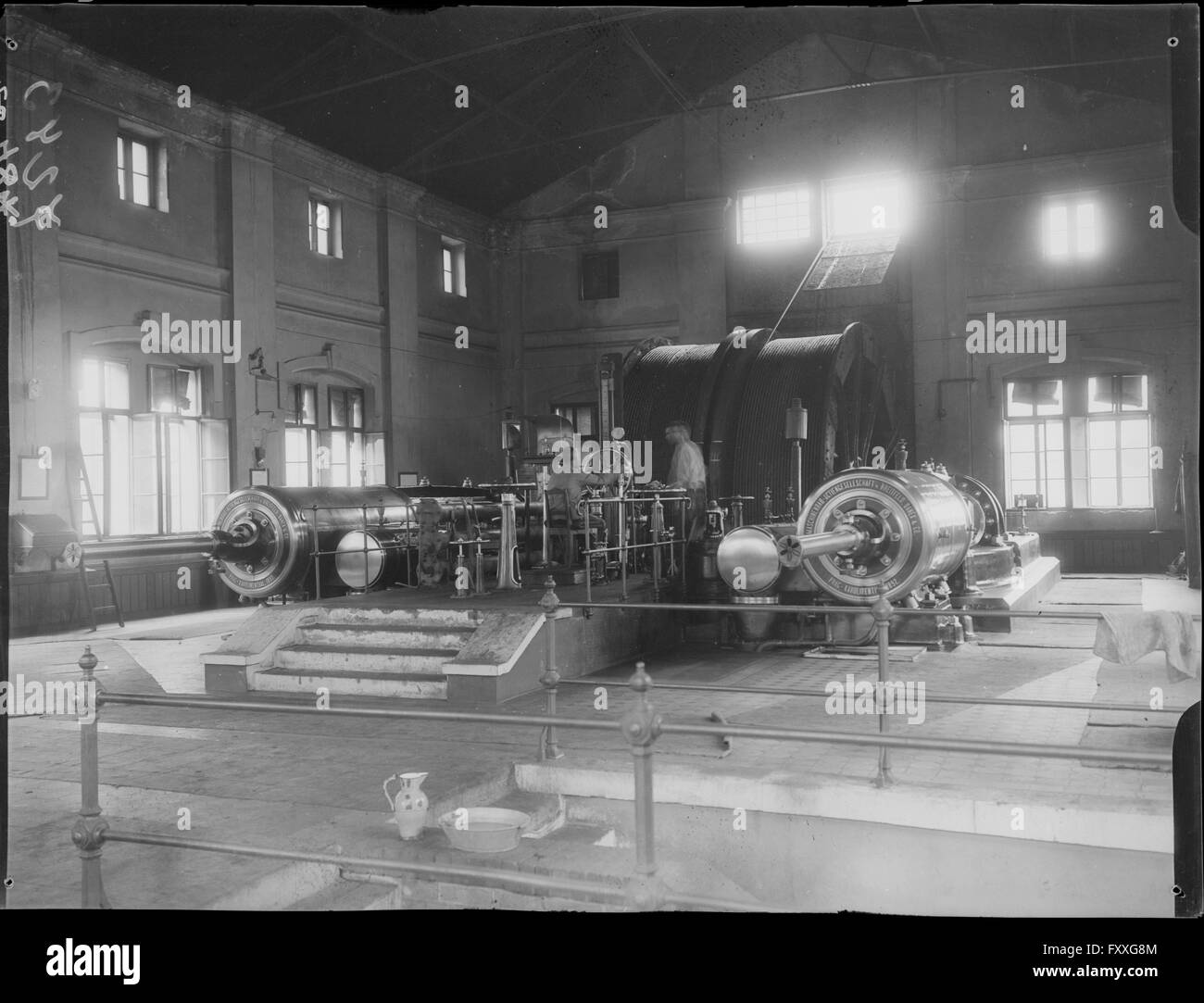 Förderanlage in einem Steinkohlebergwerk Stock Photo