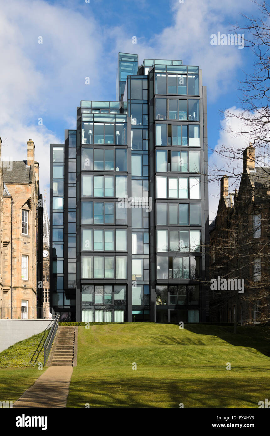 Exterior view of completed flats at the Quartermile development