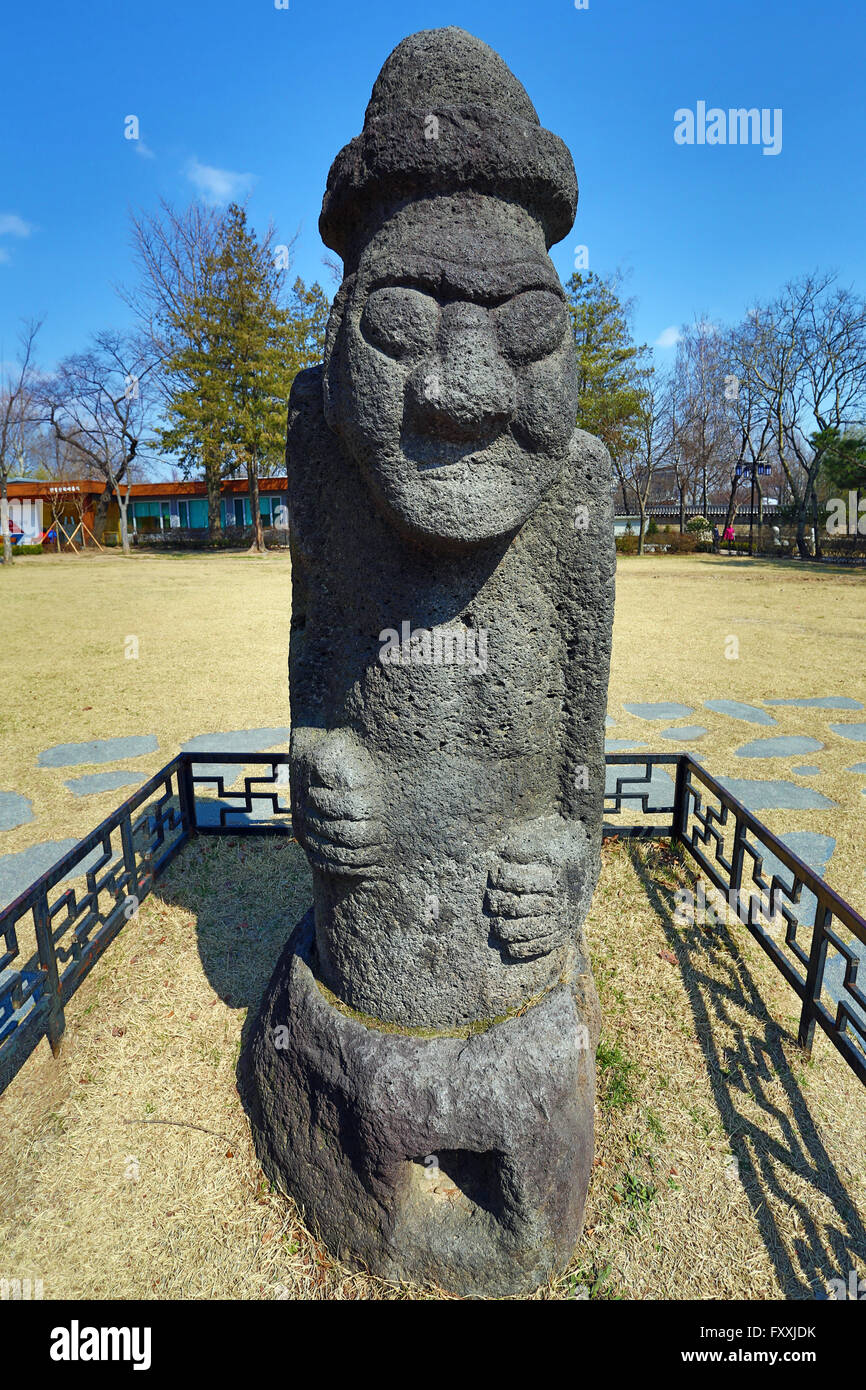 Dolhareubang stone grandfather Statue at National Folk Museum at ...