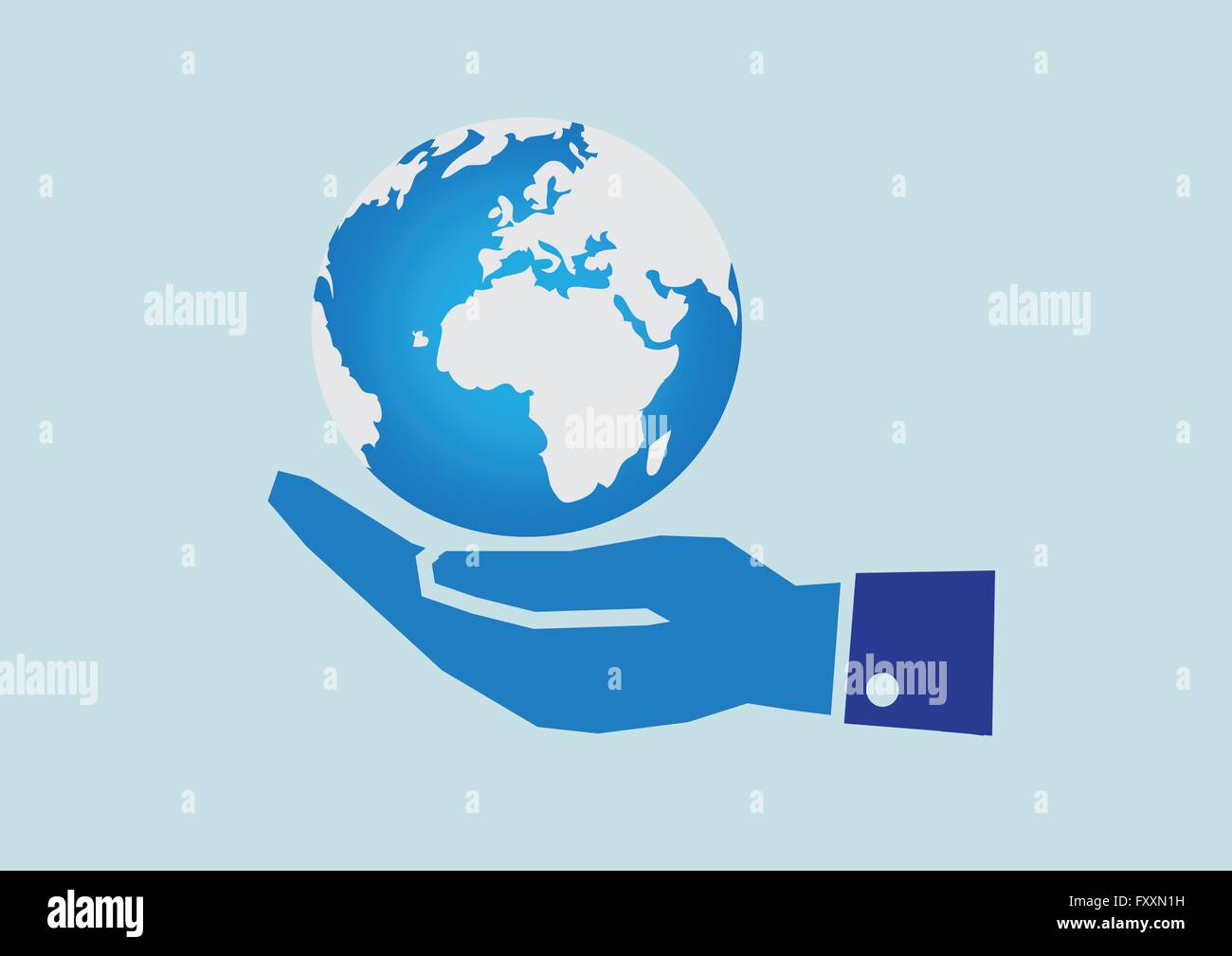 Hand holding world globe Stock Vector Image & Art - Alamy