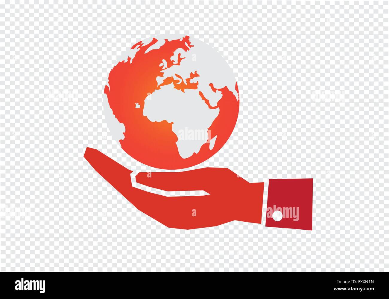 Hand holding world globe Stock Vector Image & Art - Alamy
