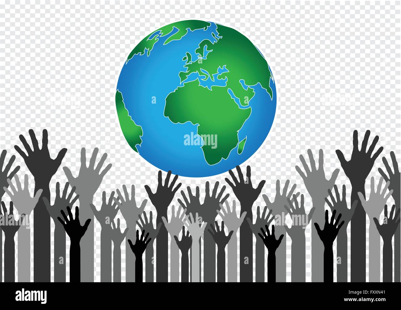 Hand Holding World and globe hands idea Stock Vector Image & Art - Alamy