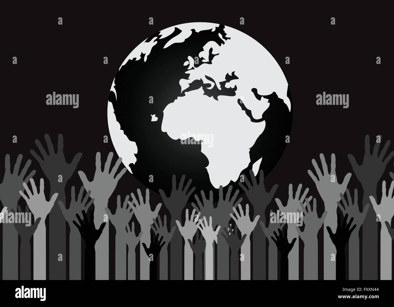 Hand Holding World and globe hands idea Stock Vector Image & Art - Alamy