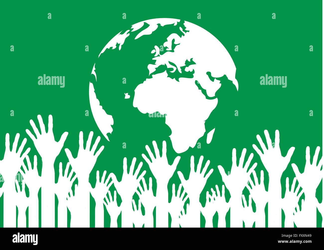 Hand Holding World and globe hands idea Stock Vector Image & Art - Alamy