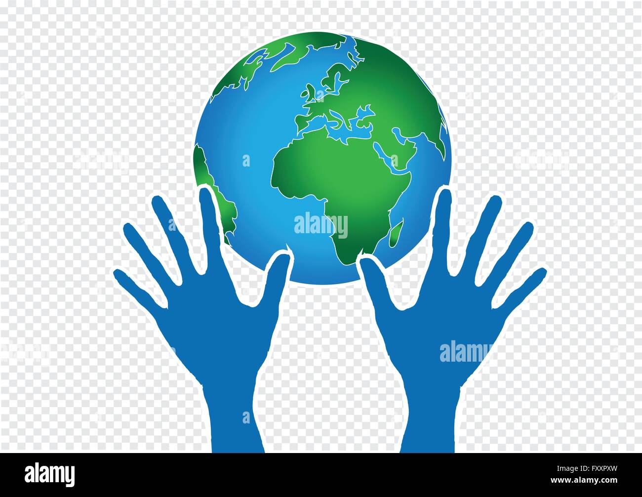 Hand Holding World and globe hands idea Stock Vector Image & Art - Alamy
