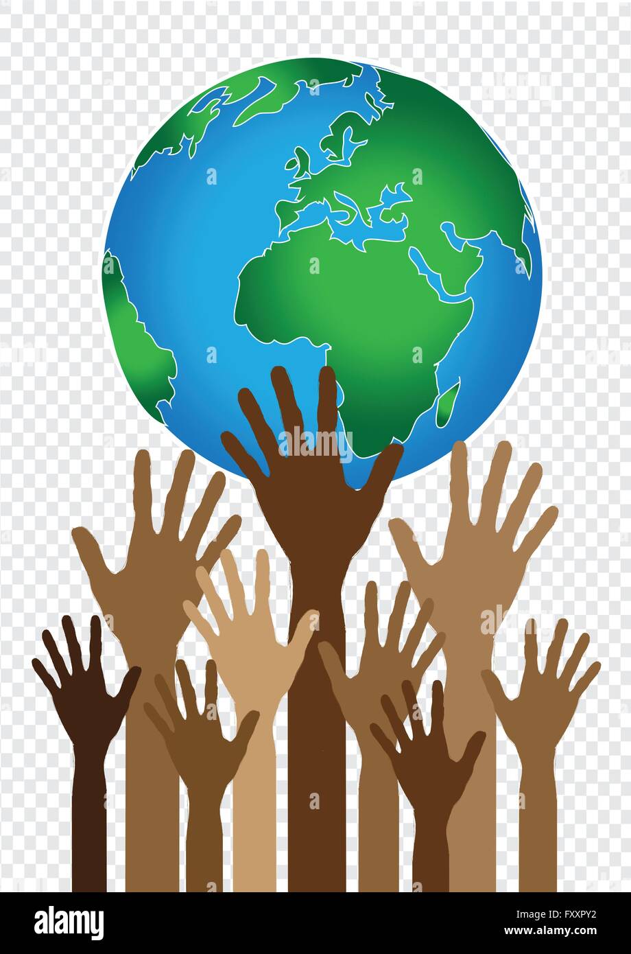 Hand Holding World and globe hands idea Stock Vector Image & Art - Alamy