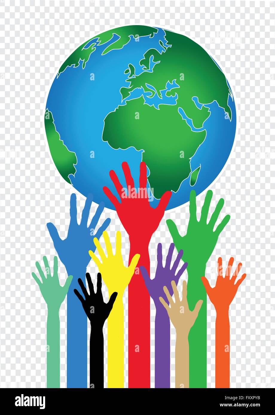 Hand Holding World and globe hands idea Stock Vector Image & Art - Alamy