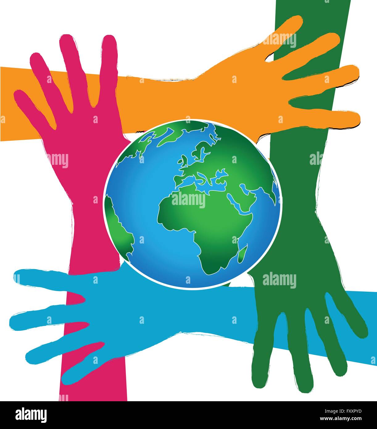 Hand Holding World and globe hands idea Stock Vector Image & Art - Alamy