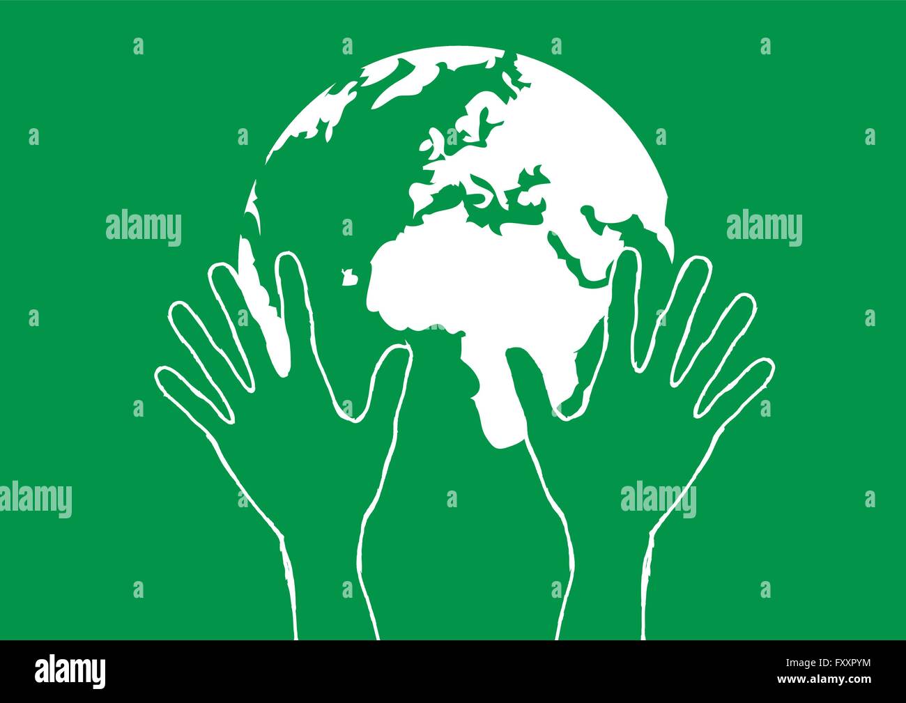 Hand Holding World and globe hands idea Stock Vector Image & Art - Alamy