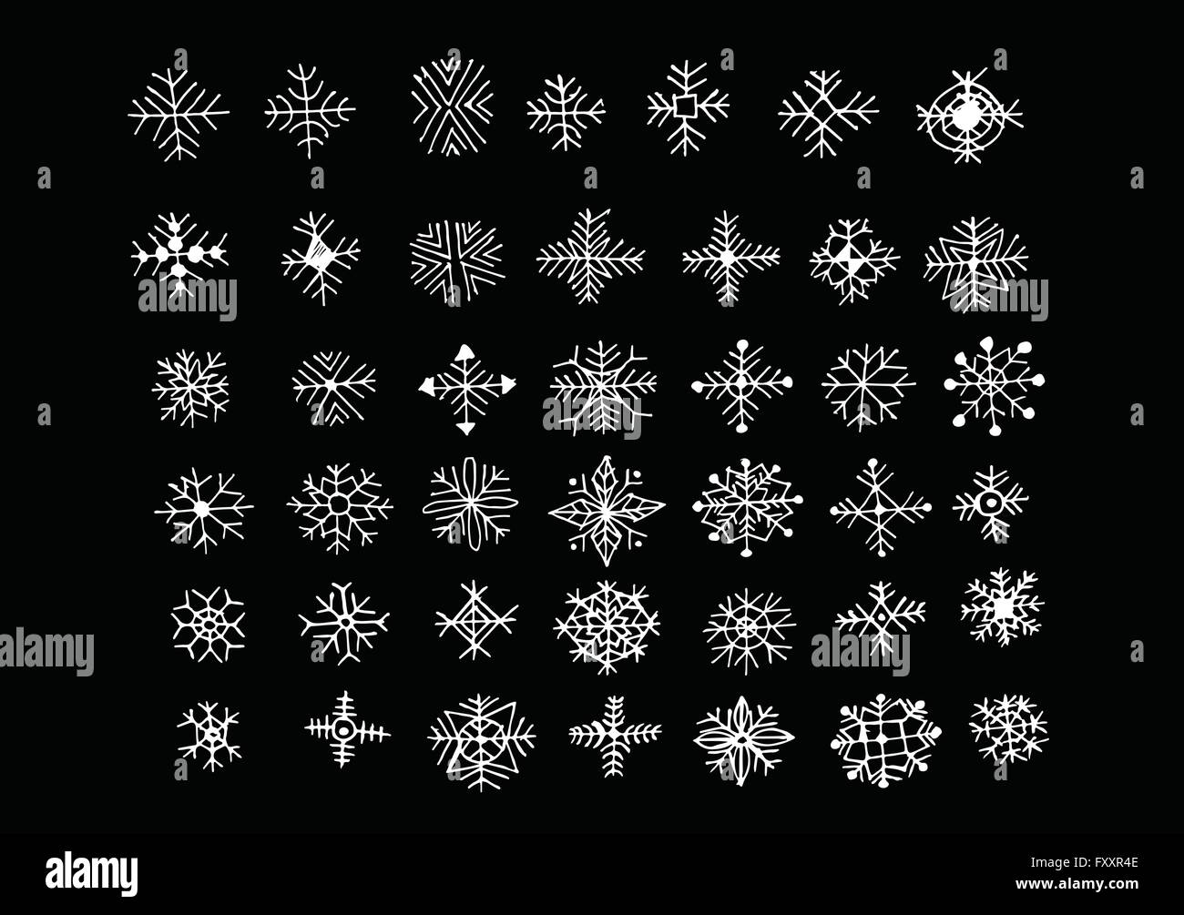 Snowflakes icon collection Stock Vector Image & Art - Alamy