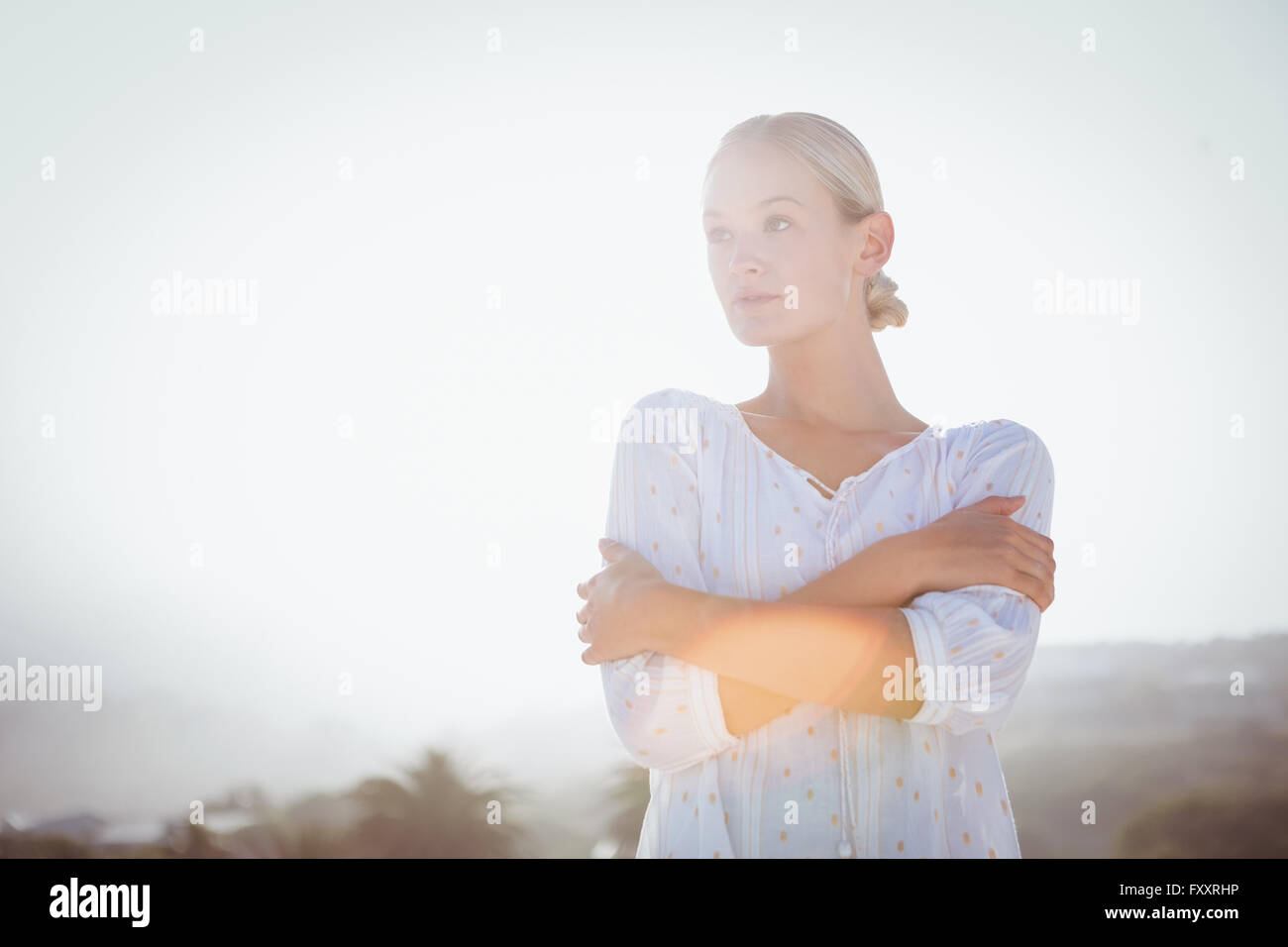 Portrait blonde woman ponytail hi-res stock photography and images - Alamy