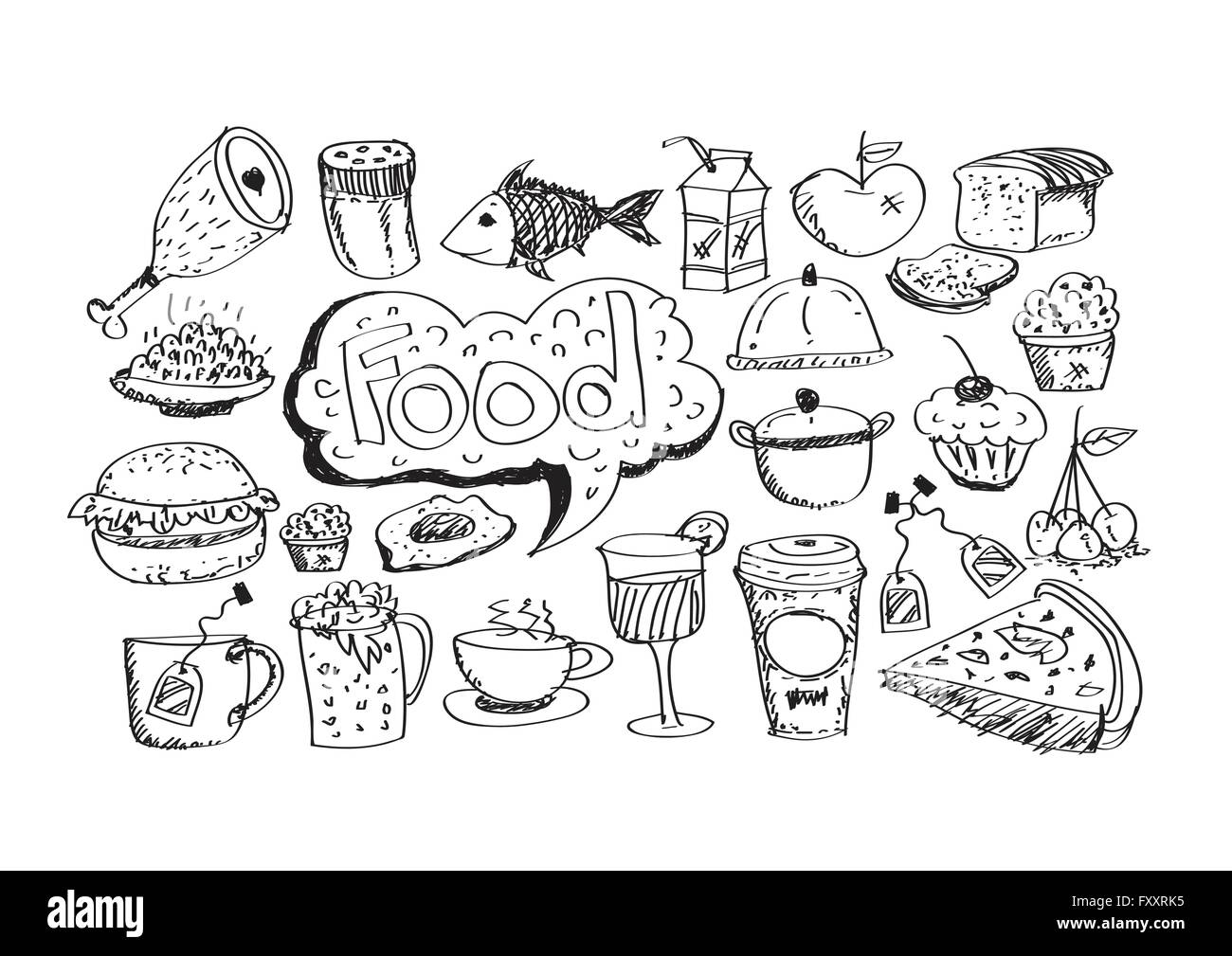 Food Icons  set Stock Vector