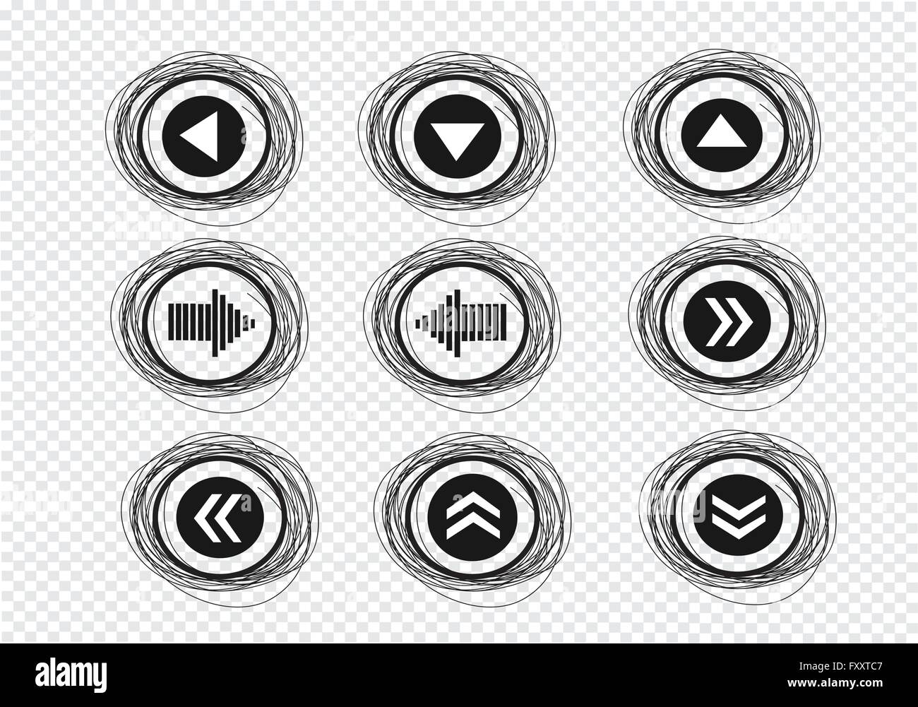 Hand drawn sketch arrow collection for your design Stock Vector Image ...