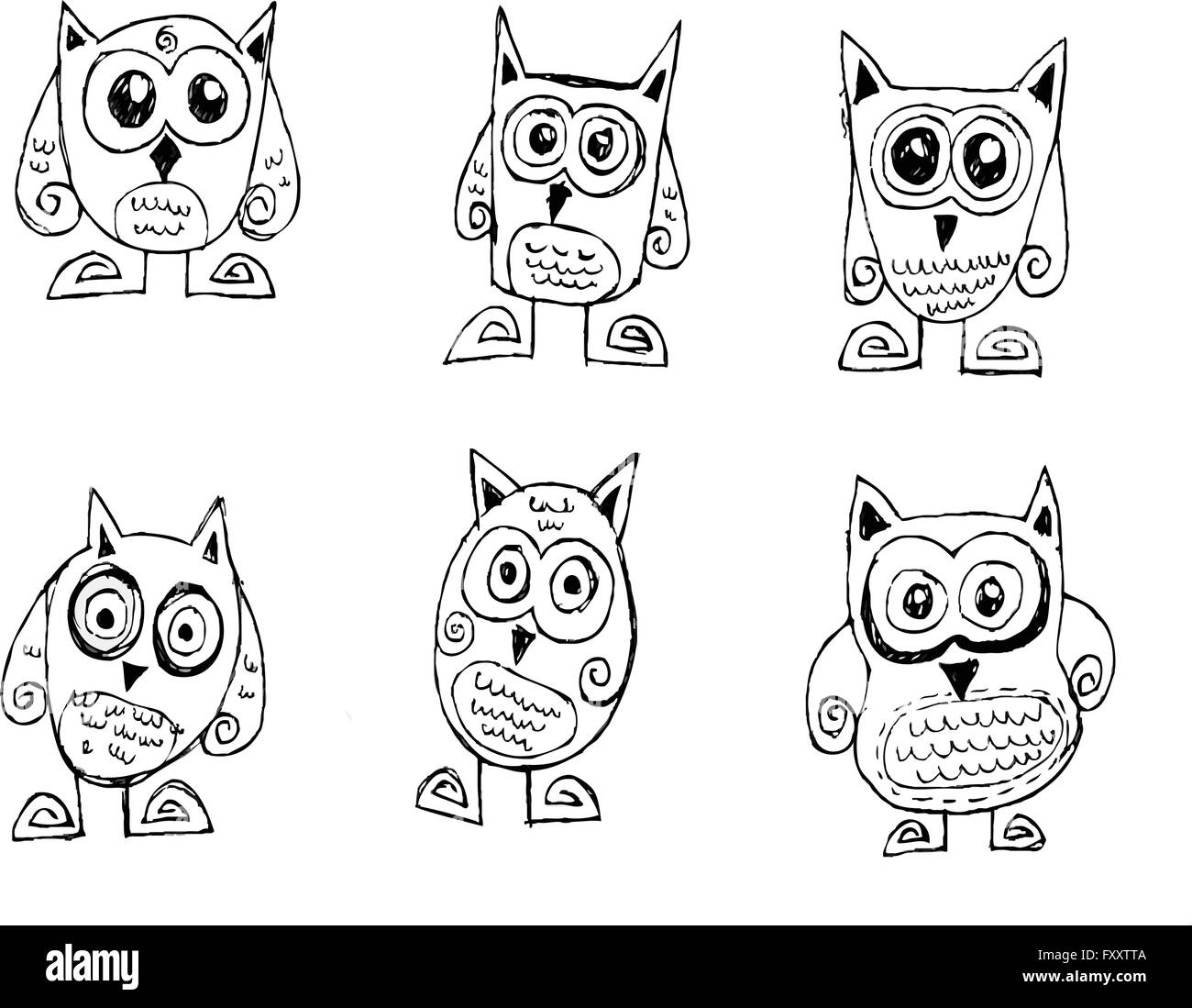 cartoon animals collection  in Jaidee Family Style Stock Vector