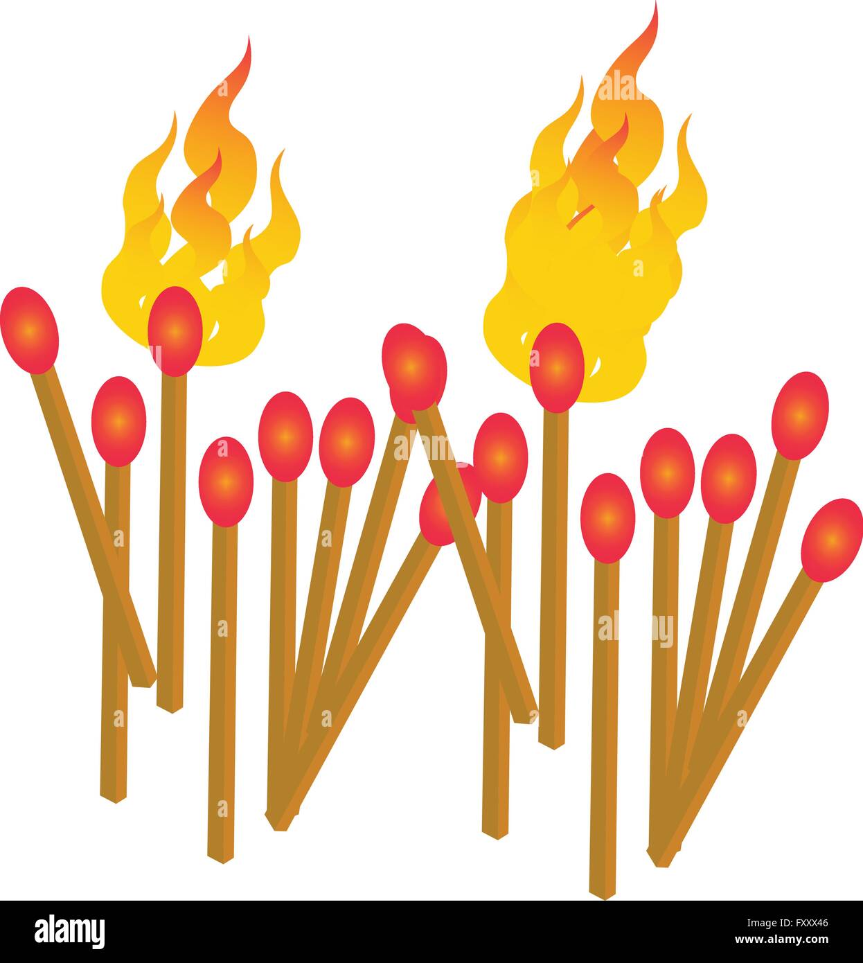 Match Sticks - Illustration Stock Vector Image & Art - Alamy