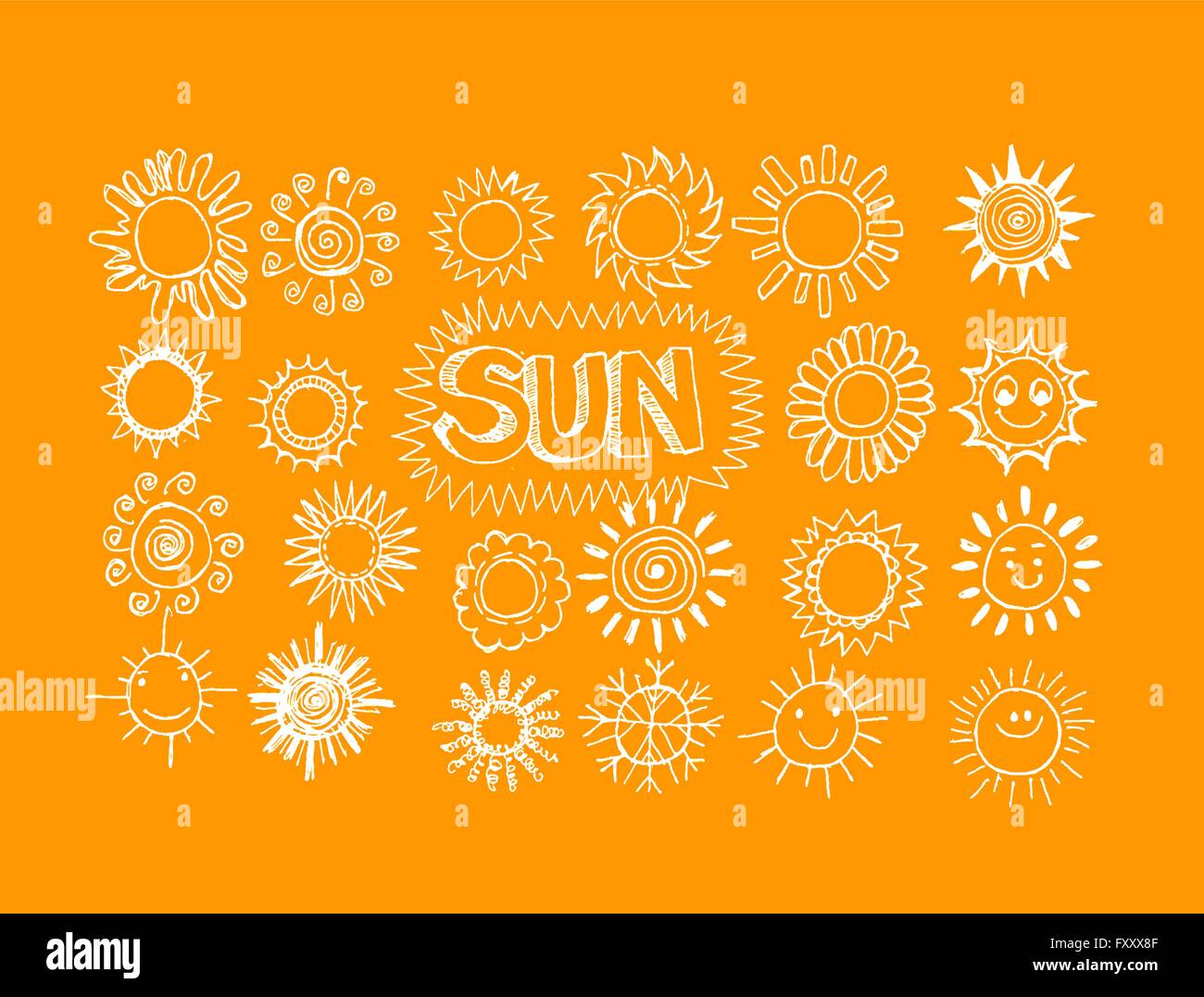 Sun Icon Set Stock Vector Image & Art - Alamy