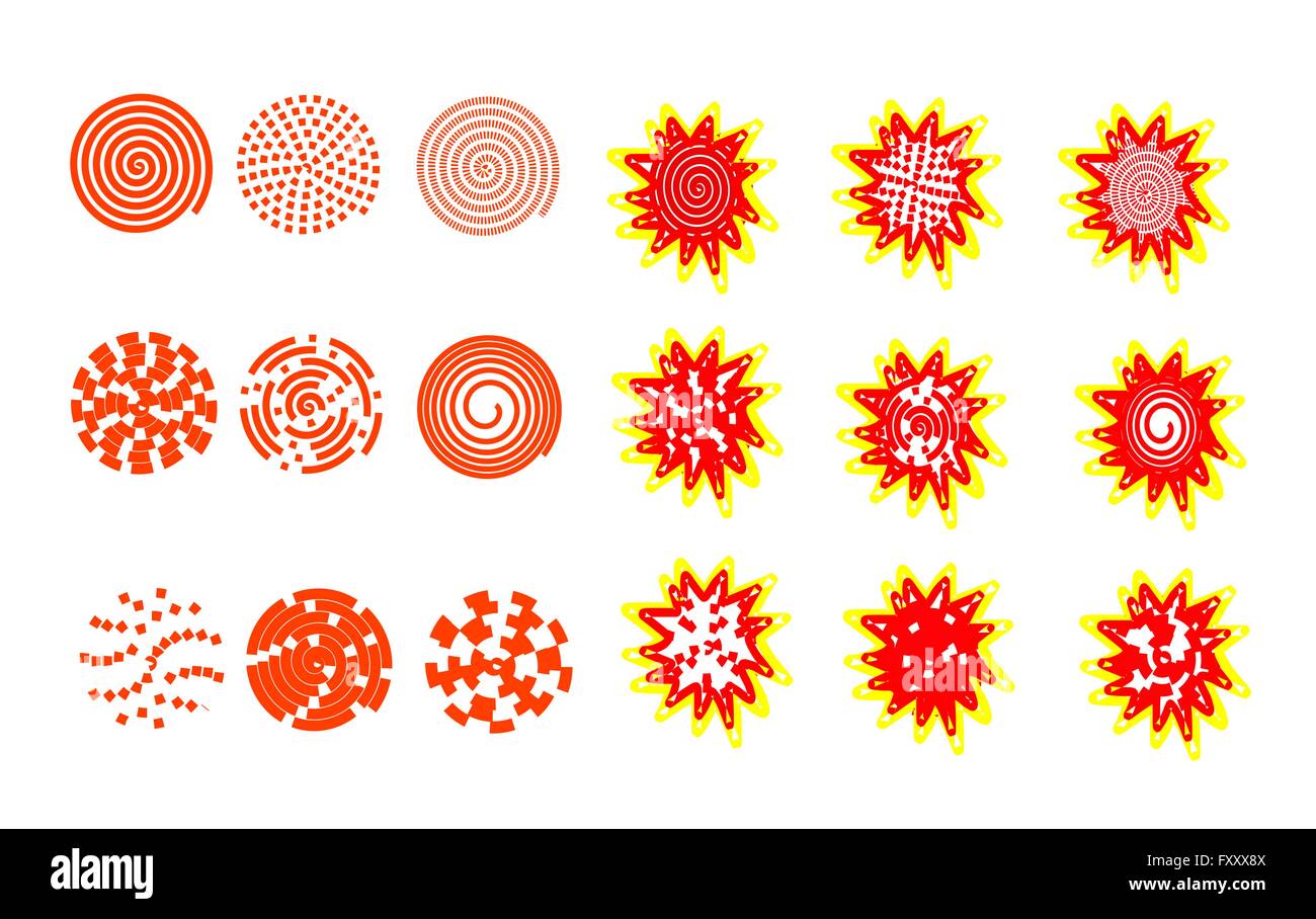 Sun Icon Set Stock Vector Image & Art - Alamy
