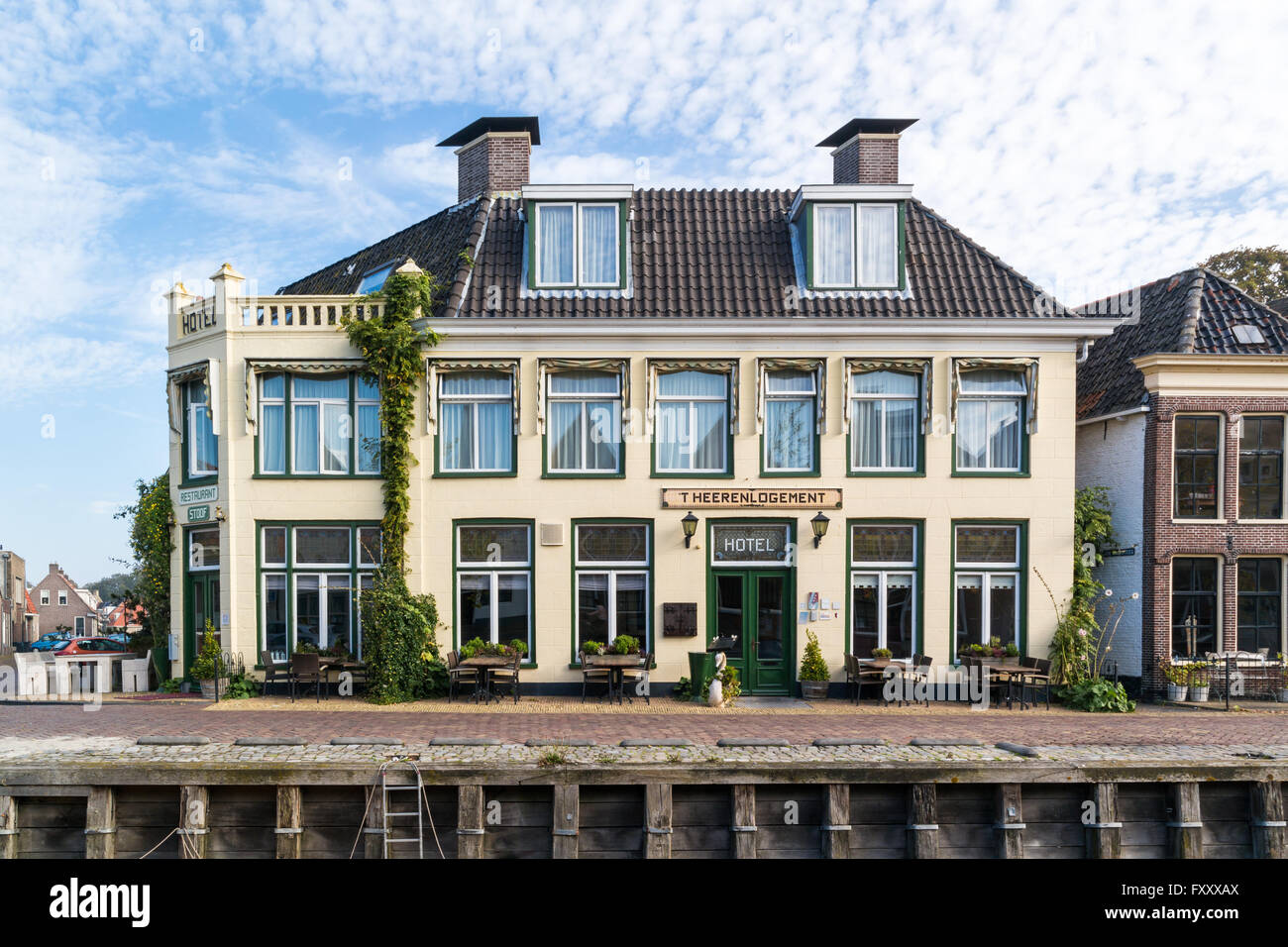 Hotel Heerenlogement in historic old town of Harlingen, Friesland, Netherlands Stock Photo