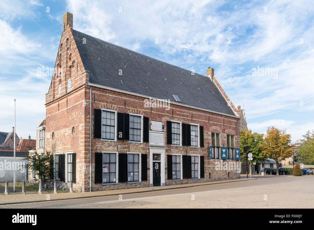 Building of former orphanage on Breedeplaats in the city of Franeker, Friesland, Netherlands Stock Photo