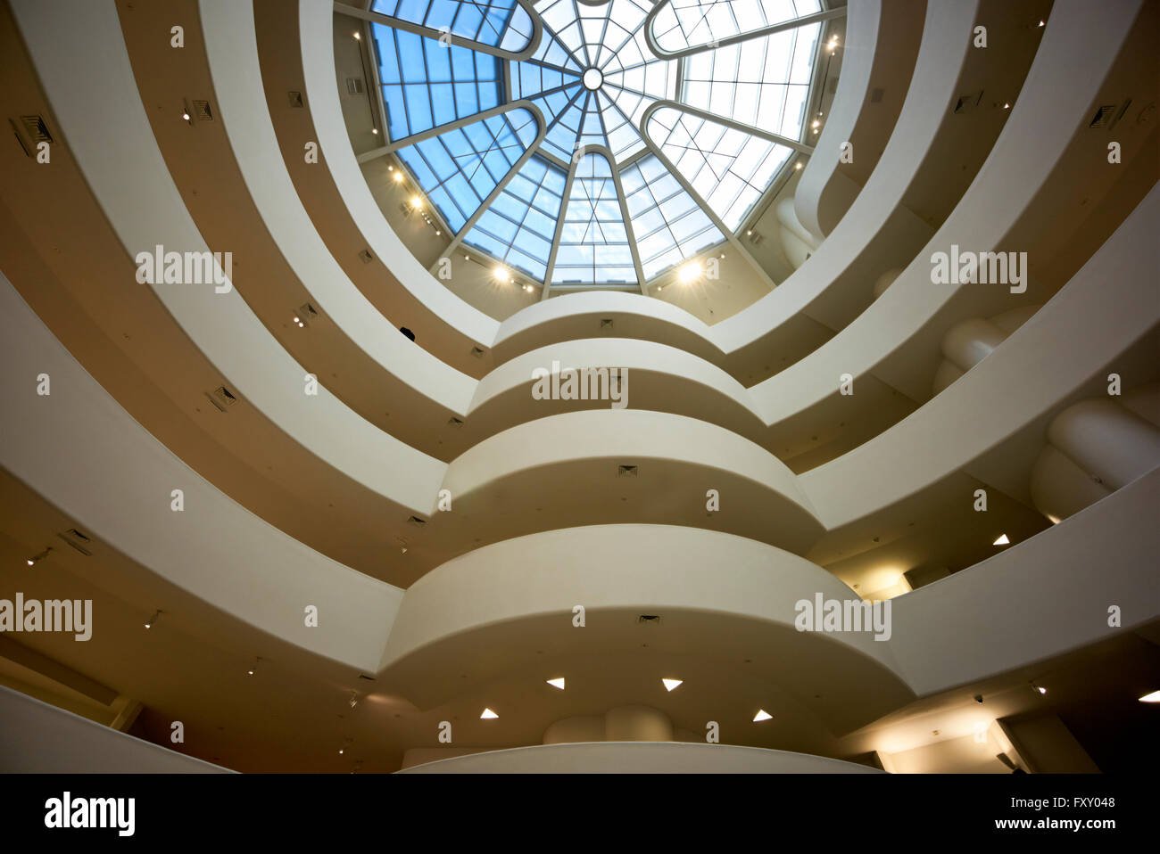 The interior of the Solomon R. Guggenheim Museum, Manhattan New York Stock Photo