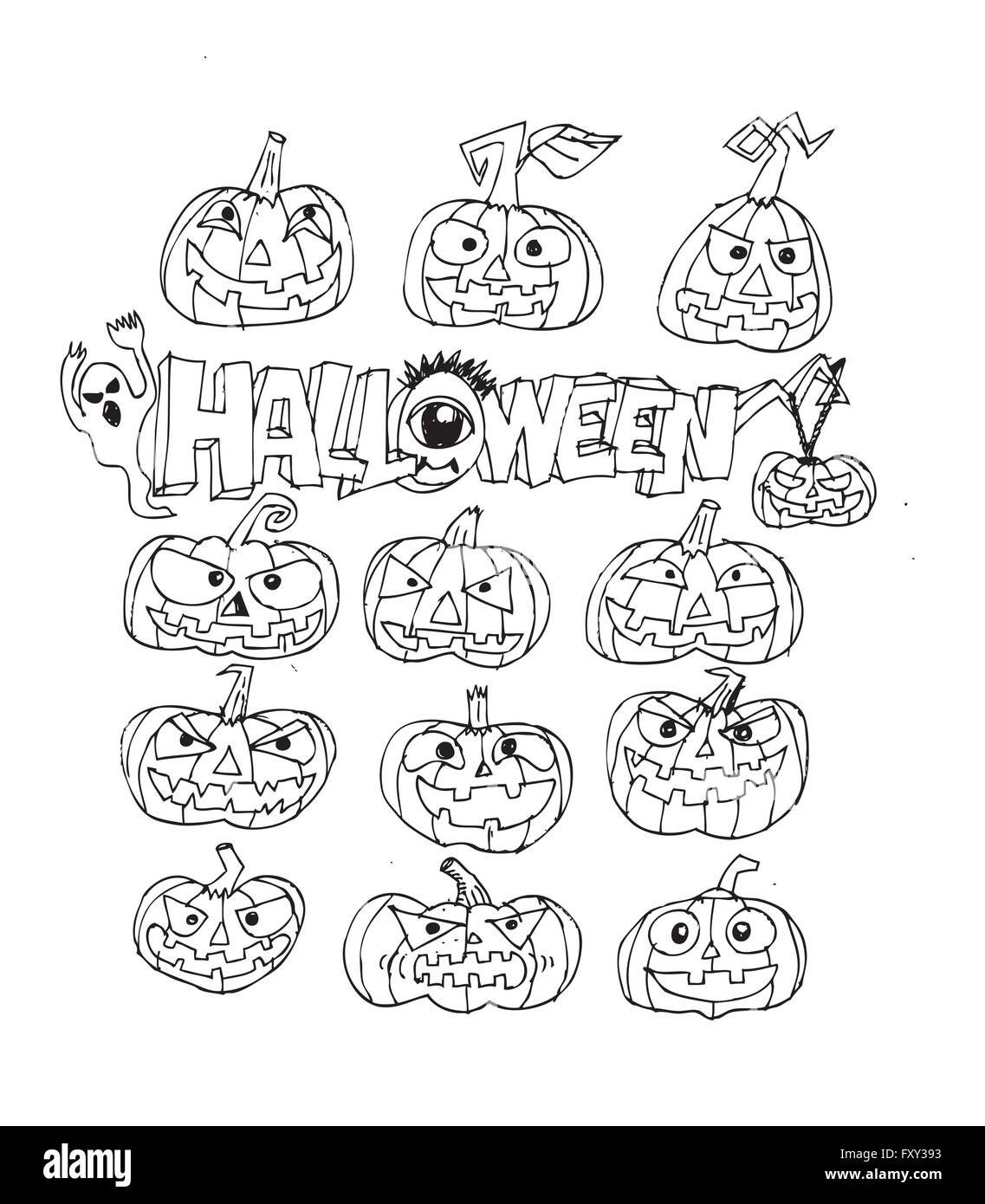 Happy Halloween theme and halloween background Stock Vector