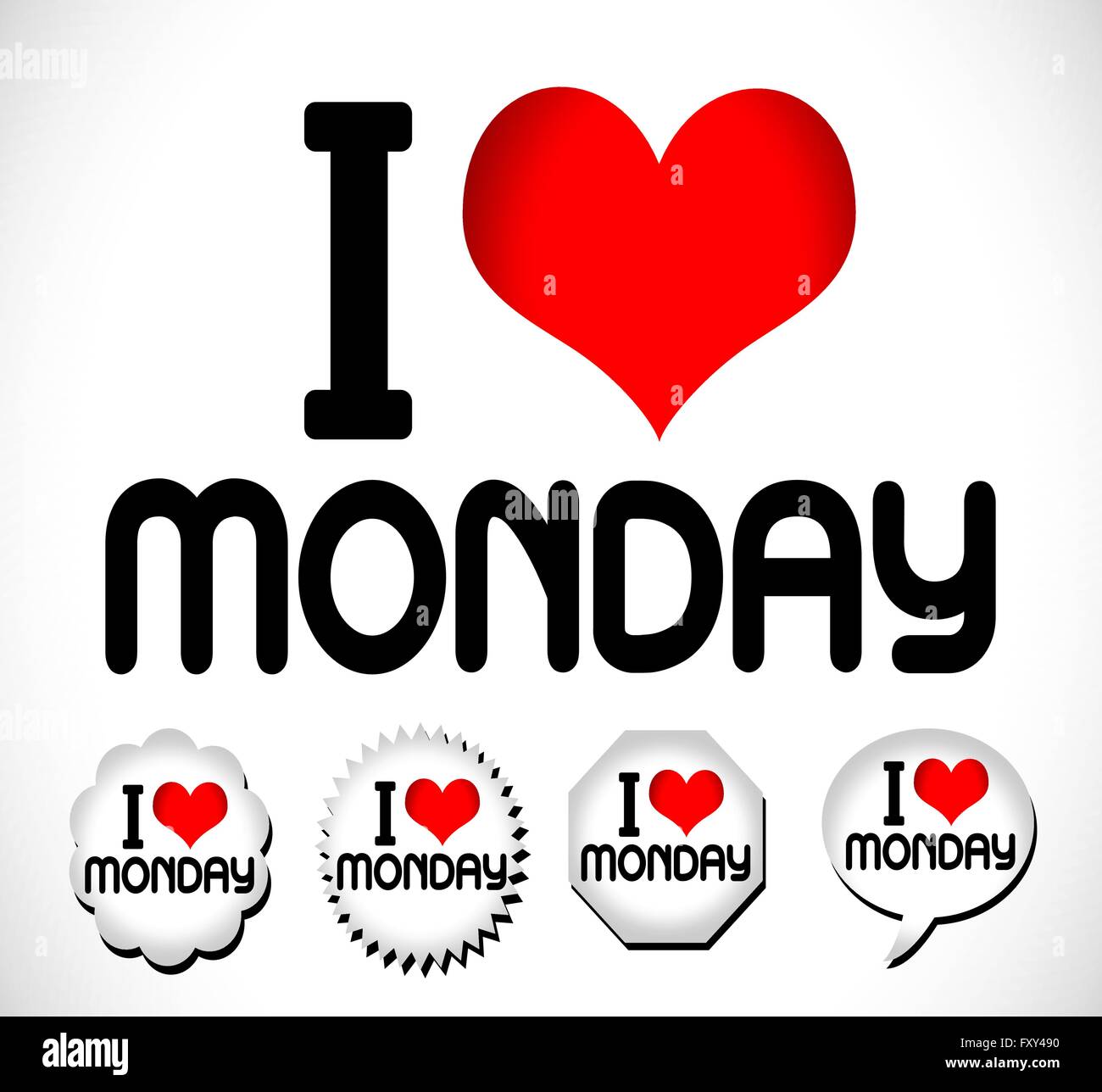 I love the days of the week sunday Stock Vector Images Alamy