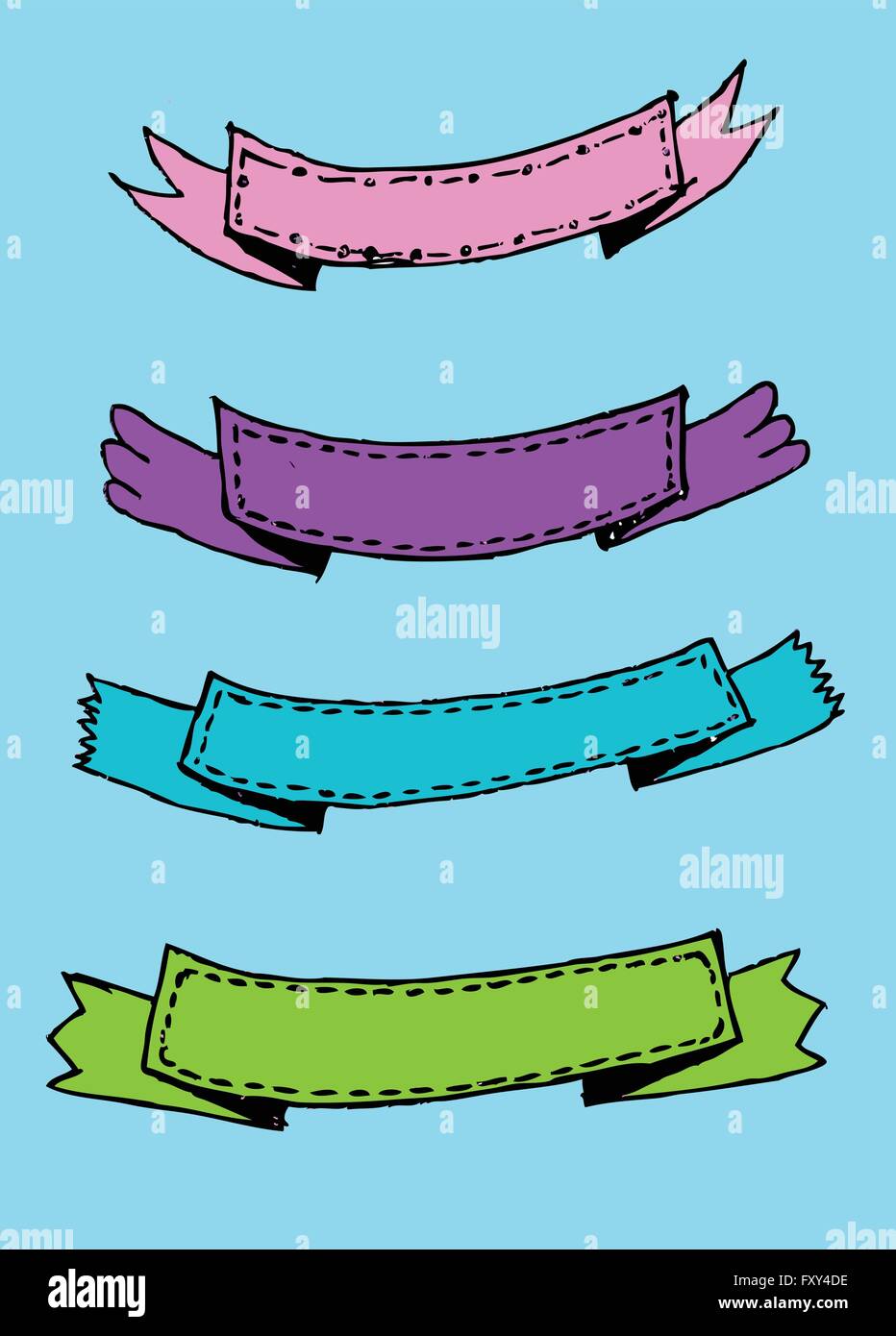 set of banners and ribbons Stock Vector Image & Art - Alamy