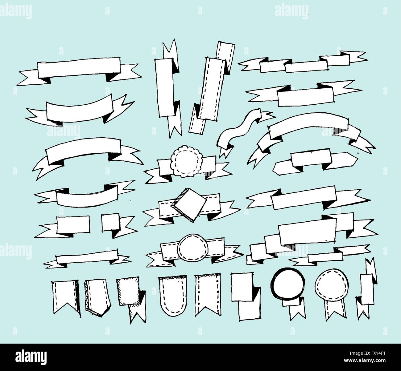 set of banners and ribbons Stock Vector Image & Art - Alamy