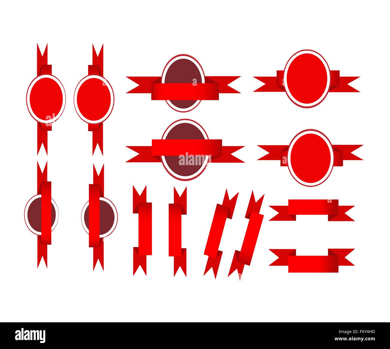 set of banners and ribbons Stock Vector Image & Art - Alamy