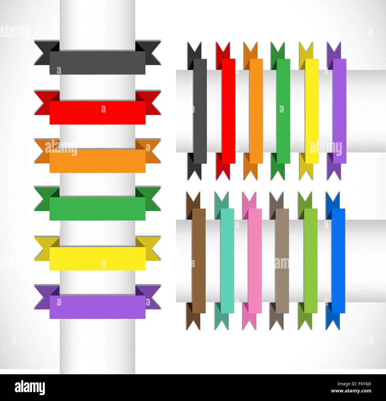 set of banners and ribbons Stock Vector Image & Art - Alamy