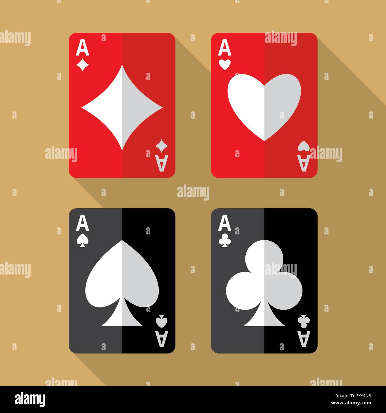 Four aces playing cards Stock Vector Image & Art Alamy