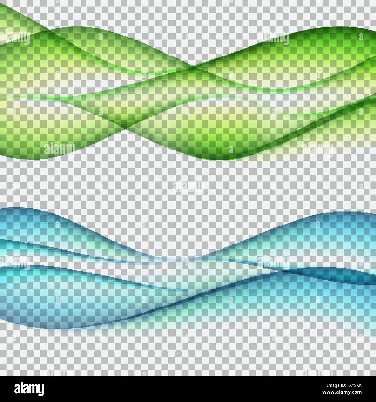 Abstract Wave Set on Transparent Background. Vector Illustratio Stock ...