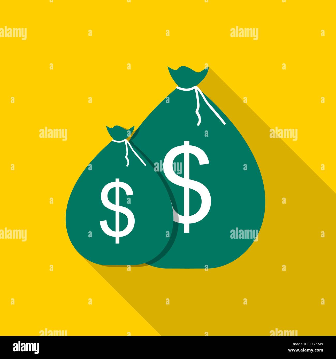 Money Bag in Modern Flat Style Icon Concept for Web. Vector Illu Stock ...