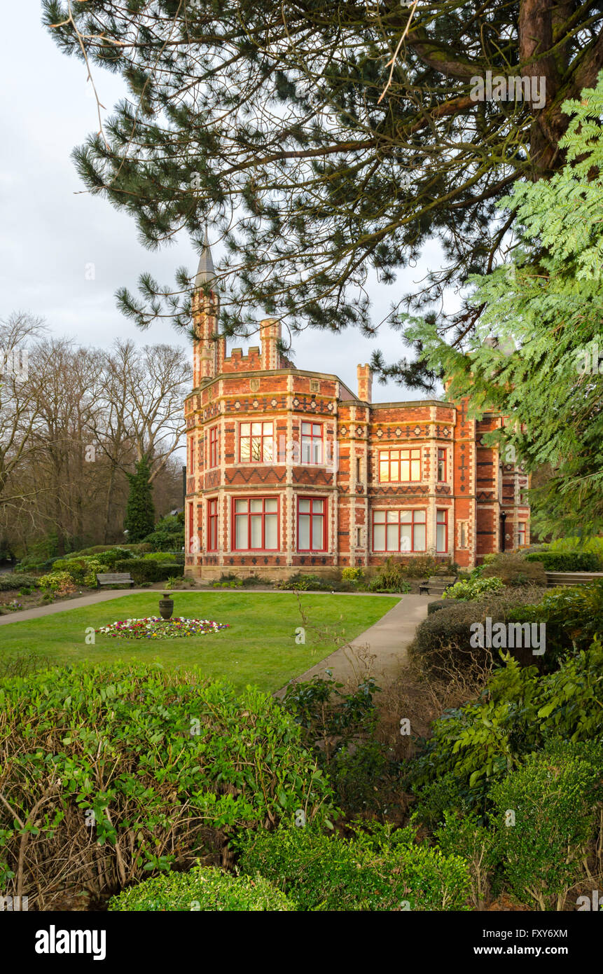 Saltwell Towers, built for William Wailes in 1862, and located in Saltwell Park, Gateshead Stock Photo
