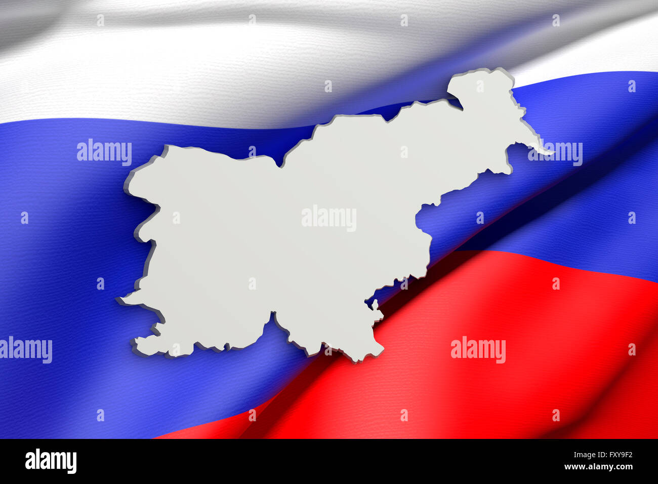 3d rendering of Slovenia map and flag on background Stock Photo - Alamy
