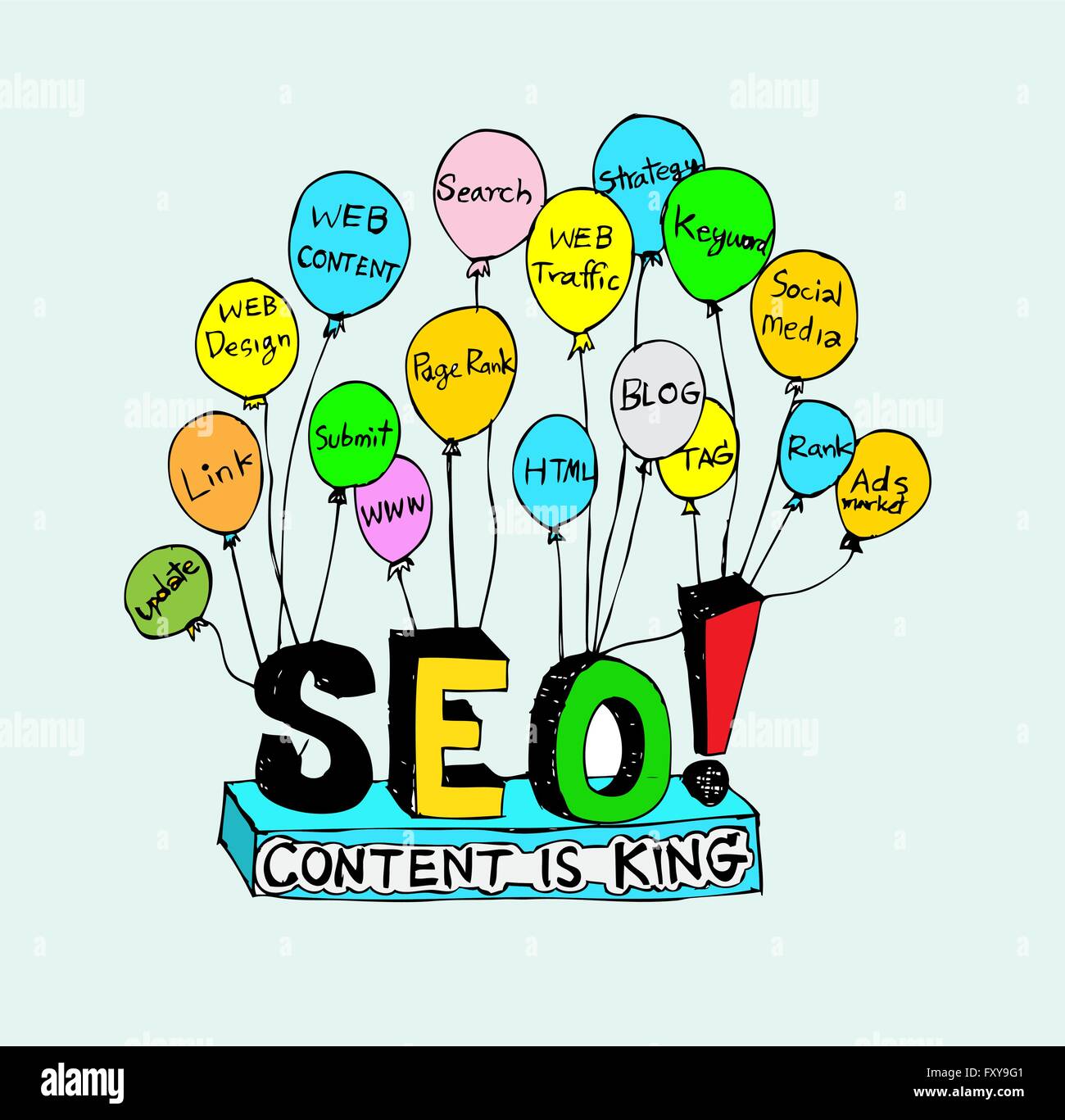 Seo Idea SEO Search Engine Optimization Stock Vector Image & Art - Alamy