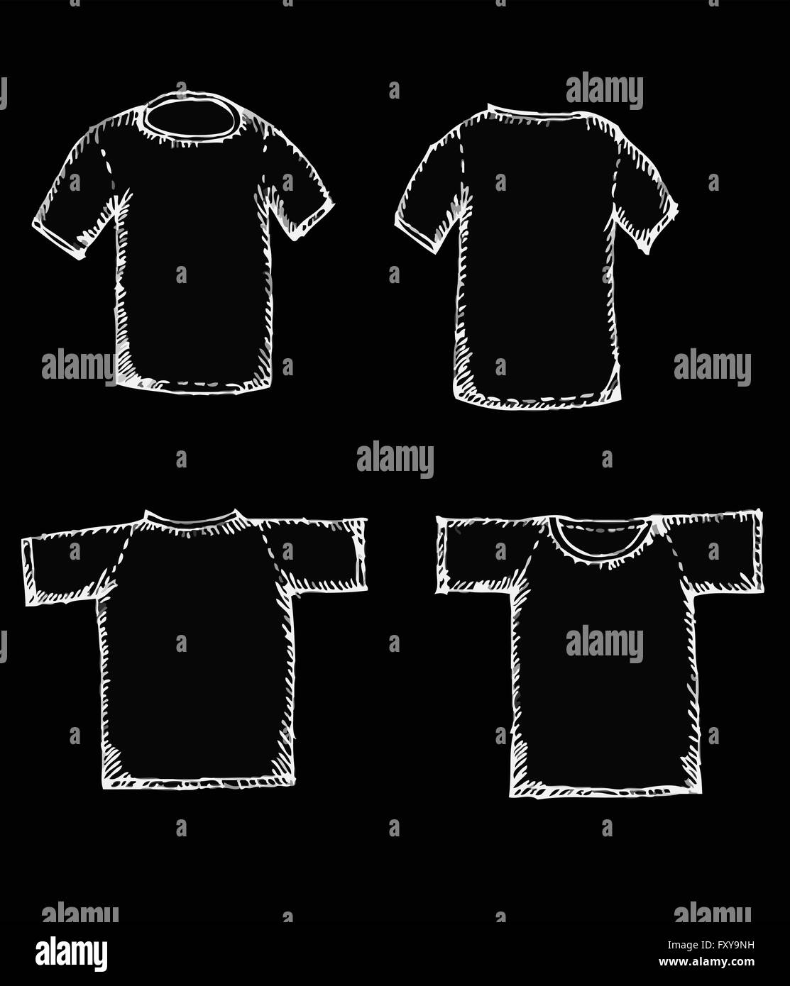 Men's Blank Black And White Shirt, Front And Back Design Template Stock  Photo, Picture and Royalty Free Image. Image 24614849.