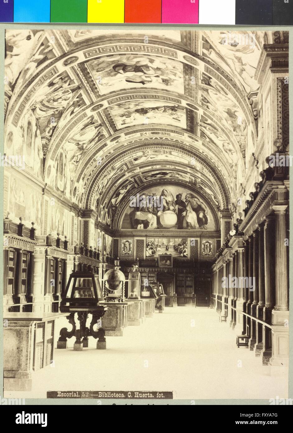 Bibliothek des Klosters von El Escorial Stock Photo