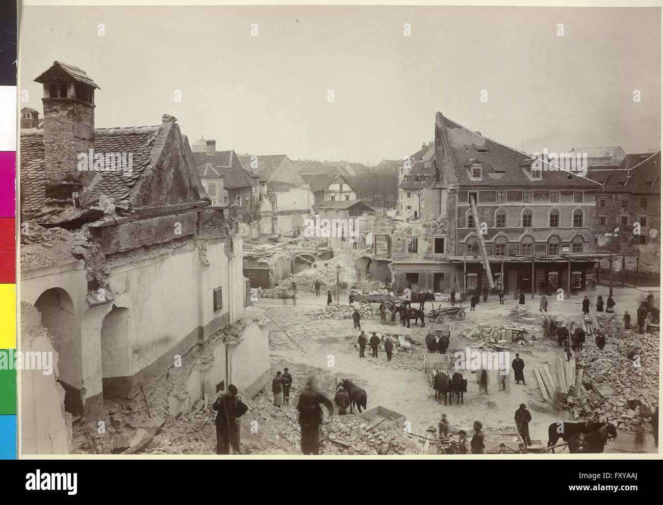 Erdbeben in Laibach 1895 Stock Photo