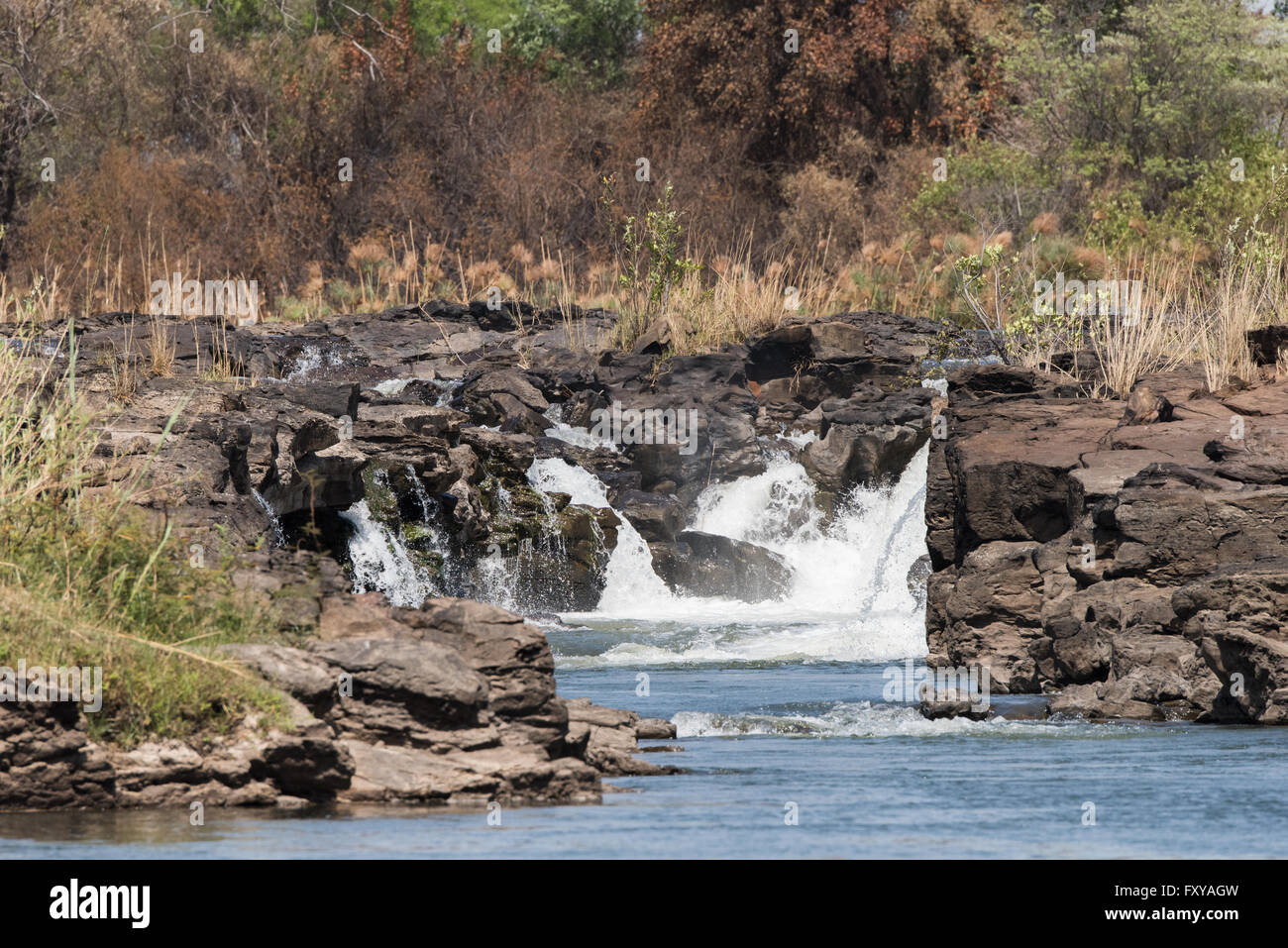 Popa Falls on the Okavango River, Namibia, 2015 Stock Photo
