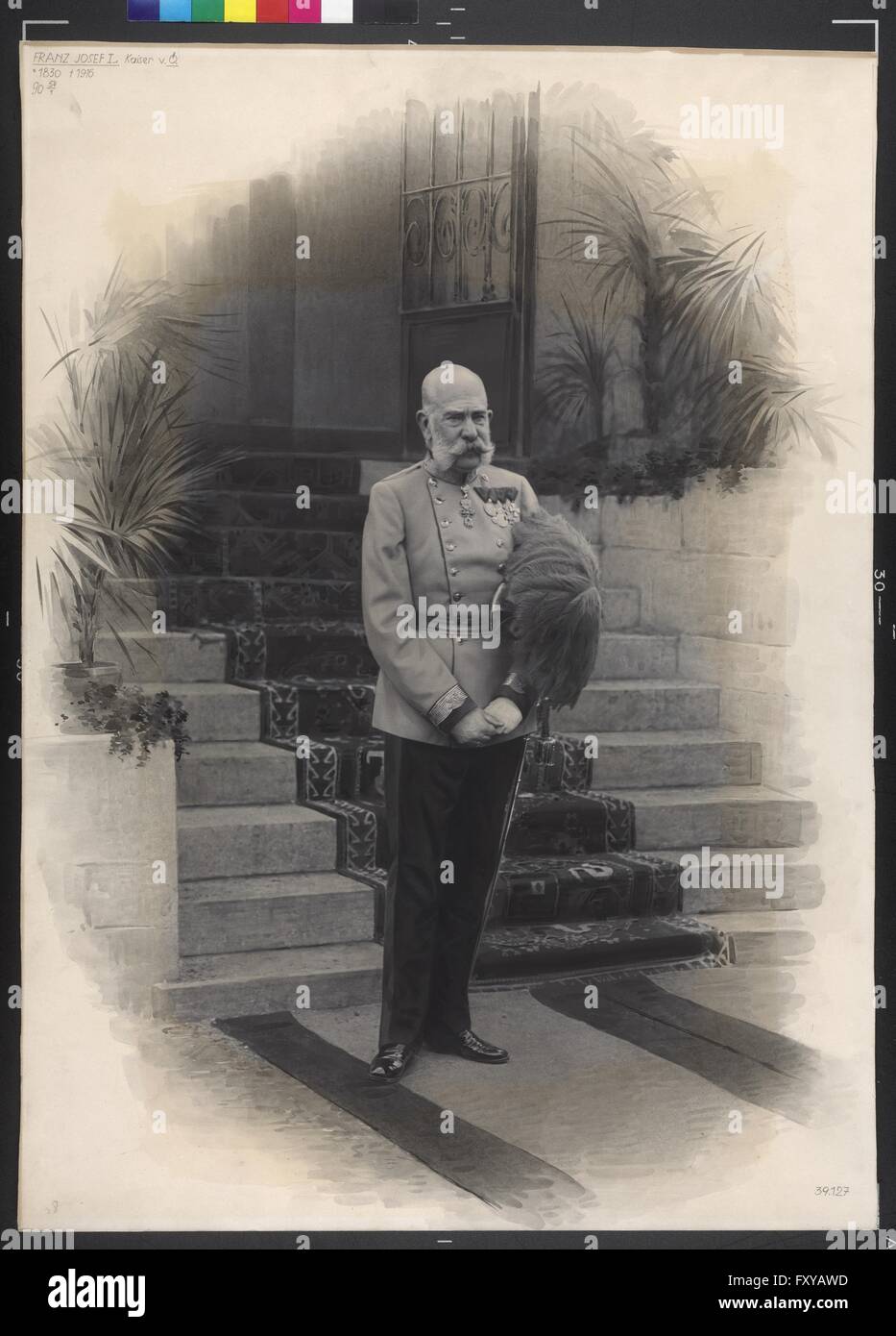 Kaiser Franz Joseph I. im Alter in der Uniform eines Feldmarschalls. Stock Photo