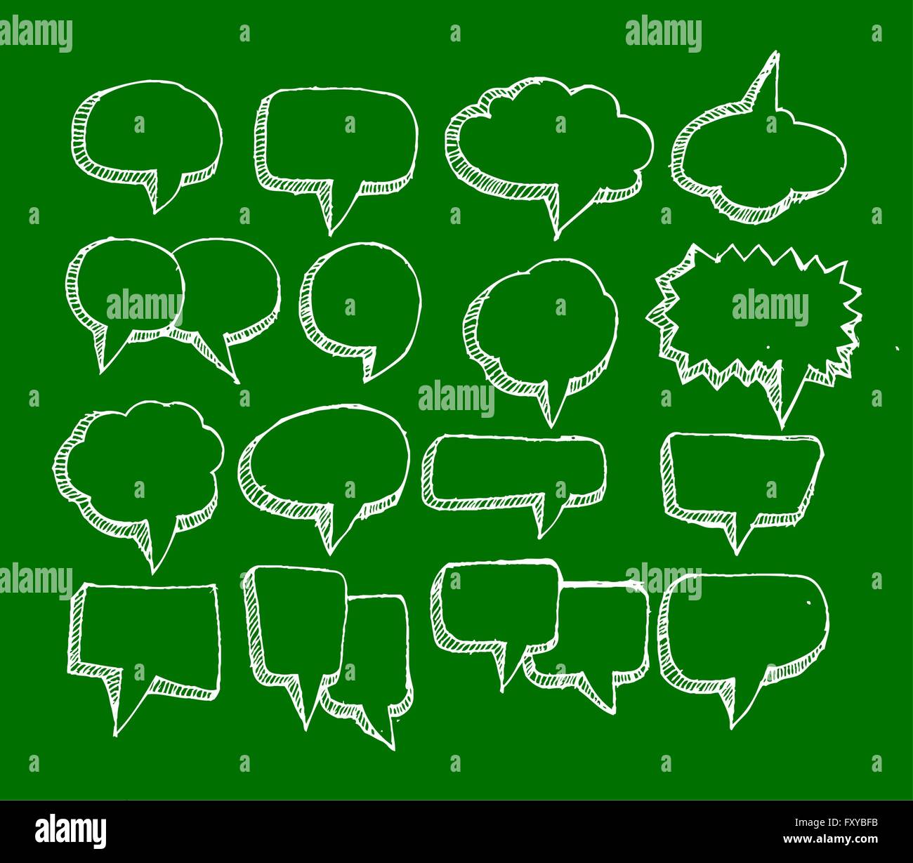 Speech Bubble Sketch hand drawn bubble speech Stock Vector Image & Art ...