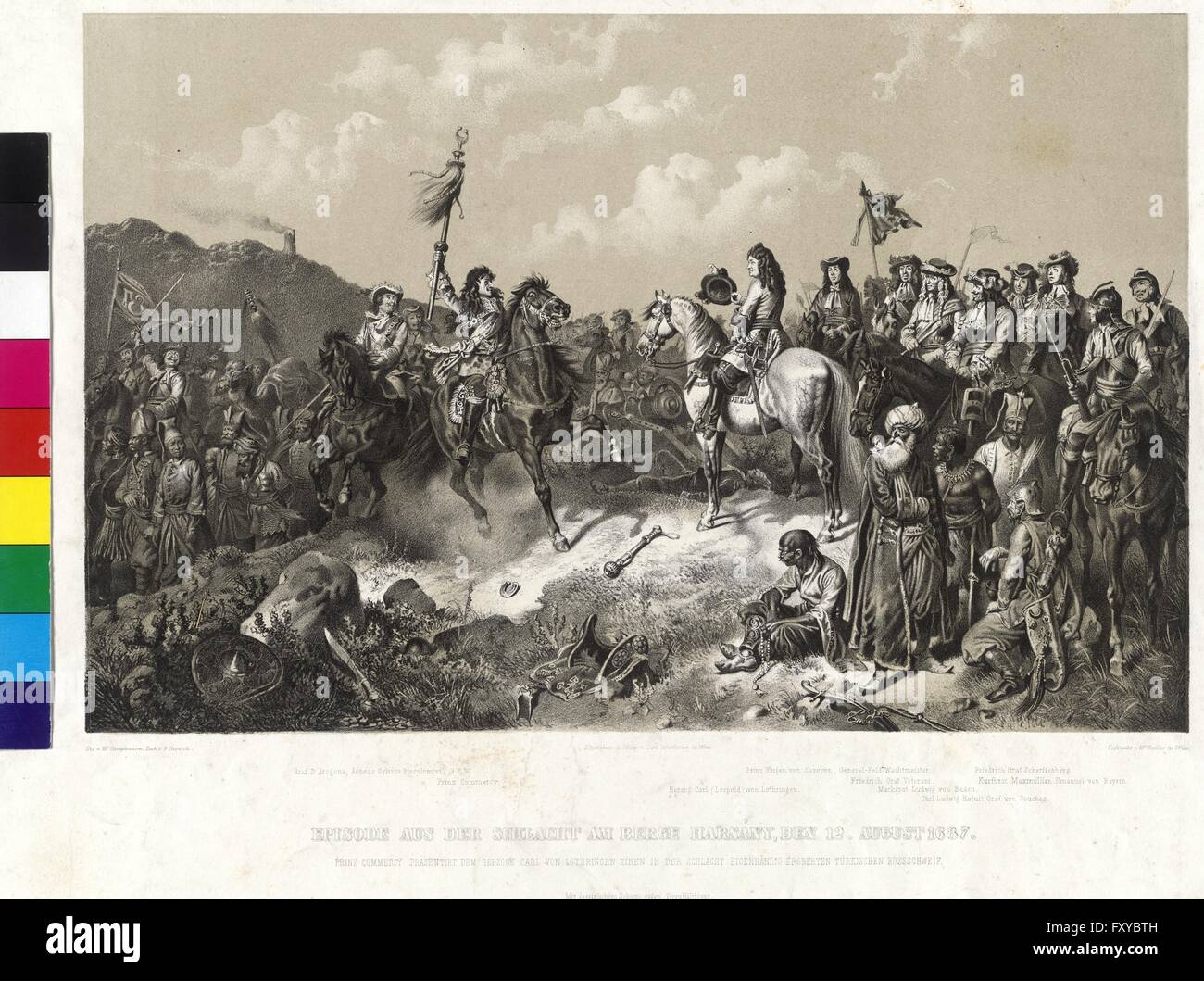 Episode aus der Schlacht am Berge Harsány am 12. August 1687 Stock Photo