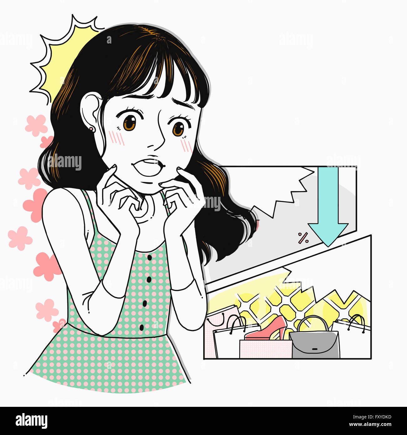 Surprised young woman speech hi-res stock photography and images - Alamy