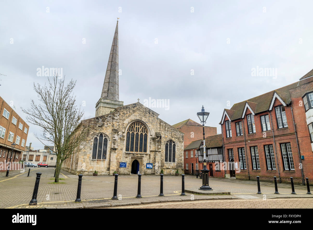 The historical Saint Michael's Church at Southampton, UK Stock Photo