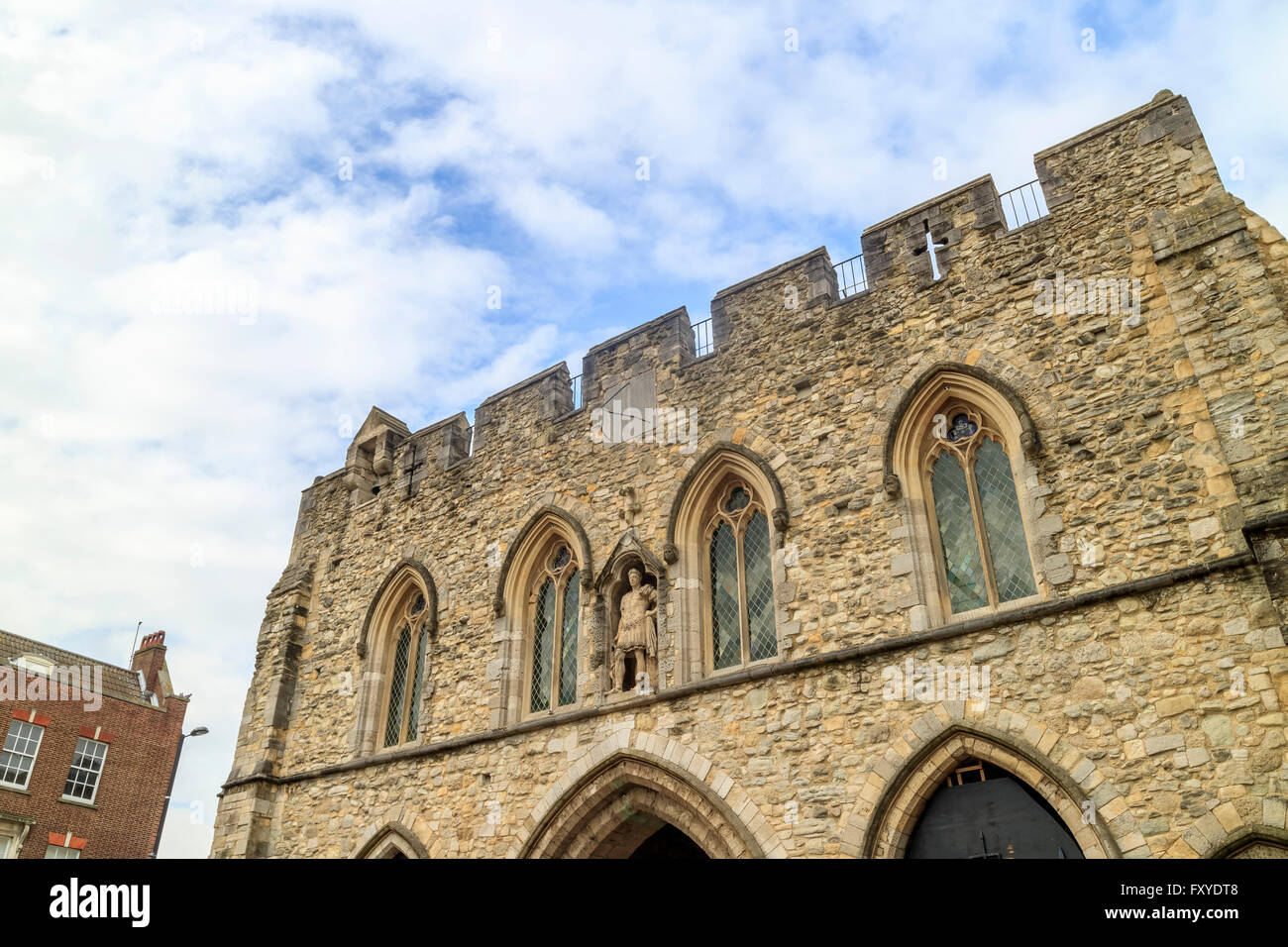 The famous historical building - Bargate at Southampton Stock Photo