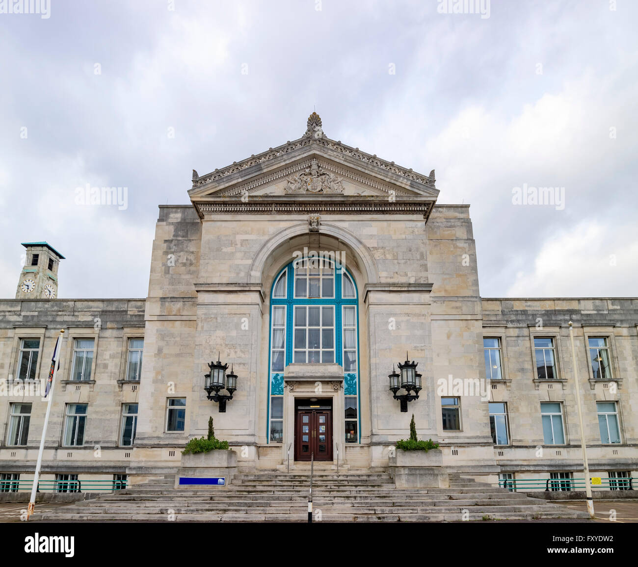 Beautiful government building - Southampton City Council in a cloudy day Stock Photo