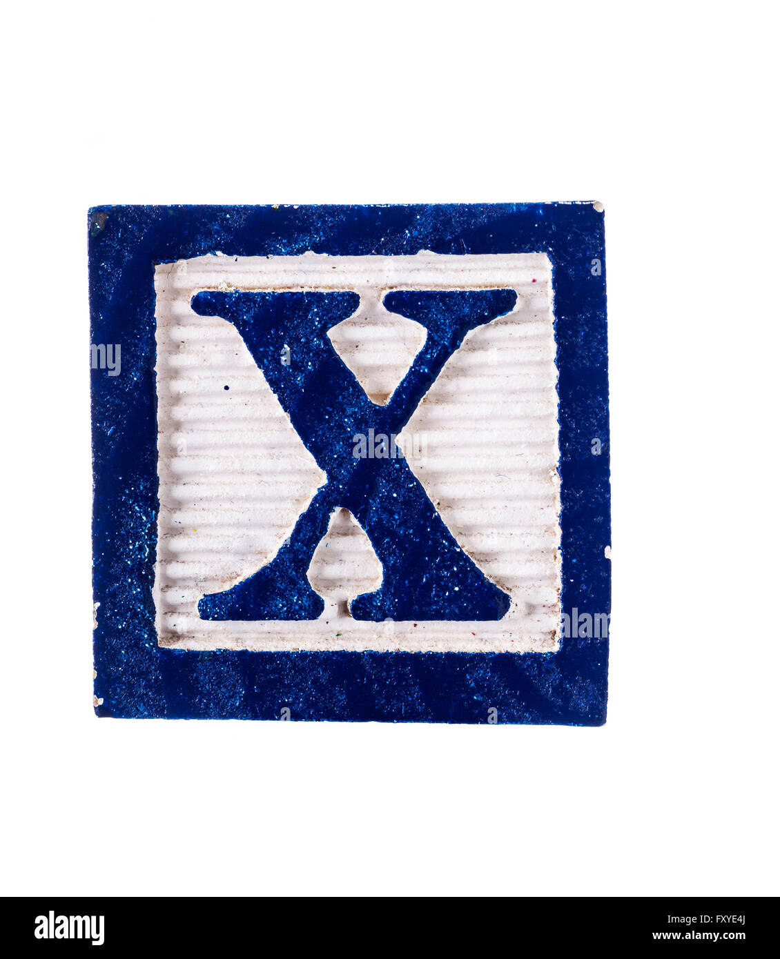 Wooden Alphabet Block With Letter X Isolated On White Stock Photo Alamy